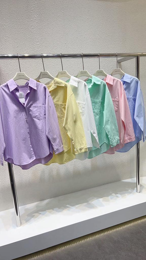 WANWAN Collar Down Long Sleeves Shirts